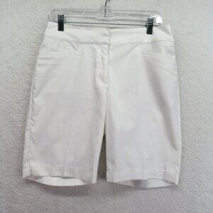 PGA Tourt Shorts Womens Size 4‎ MotionFlux 360 White Bermuda Comfort Stretch New